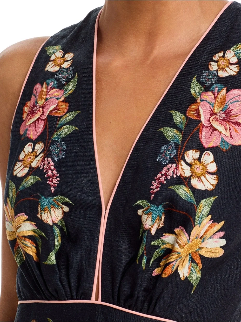 FARM Rio Maira Floral Print Linen Dress – Size XL – NWT